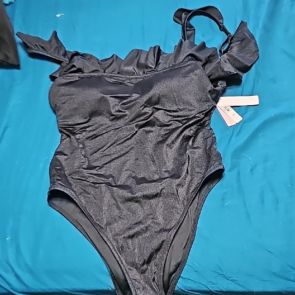 Kids Black One Piece Swimsuit